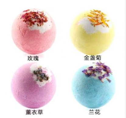 图片 100克植物精油花瓣浴盐球 4个/盒