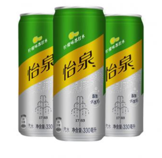 图片 怡泉苏打水 柠檬味 330ml*24